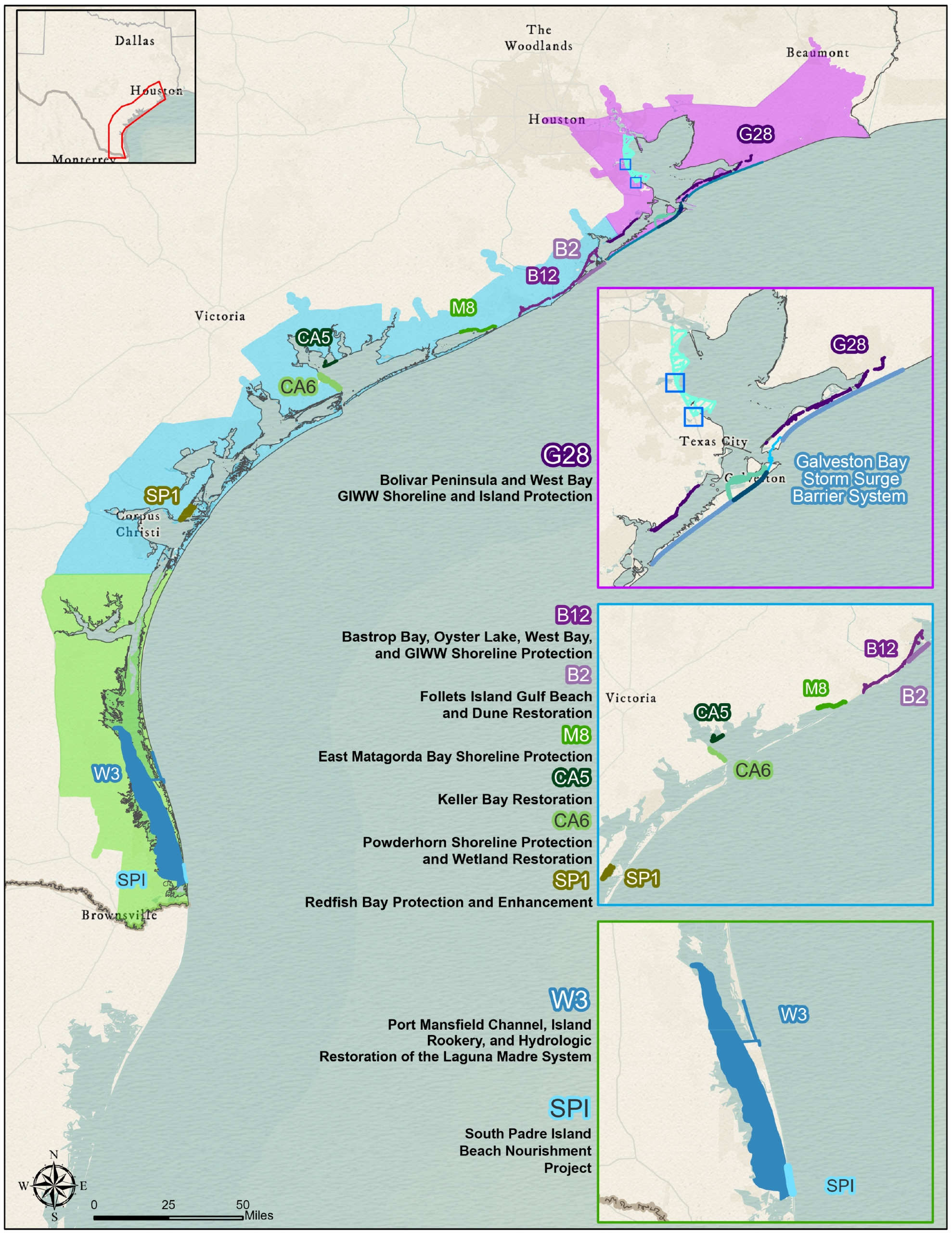 A visual overview of the Coastal Texas Program.